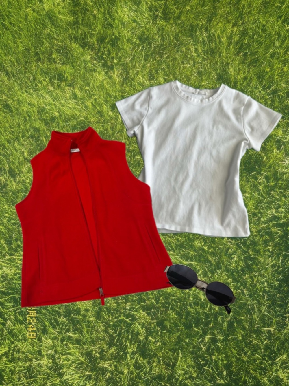Kim Rogers Red Zip Vest